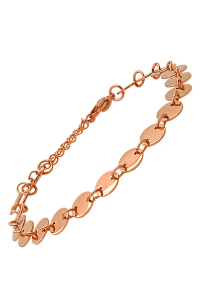 Hmy Jewelry 18k Rose Gold Plated Stainless Steel Disc Bracelet