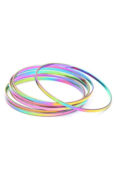 Hmy Jewelry Multi Ion Plated Stainless Steel Bracelet