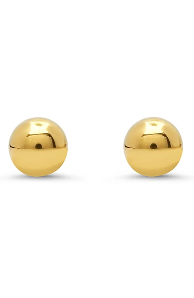 Hmy Jewelry Ball Stud Earrings In Yellow