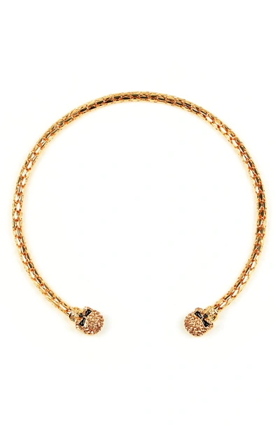 Eye Candy Los Angeles Skull My Neck Collar Necklace In Gold