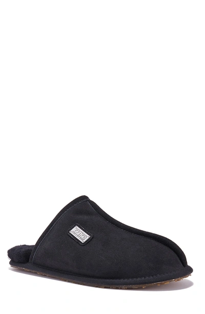 Australia Luxe Collective Twinface Sheepskin Genuine Shearling Lined Scuff Slipper In Black