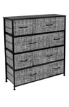 Sorbus 8-drawer Chest Dresser In Grey Black