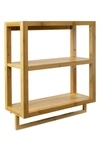 Sorbus 3-tier Bamboo Shelves & Towel Rack In Natural