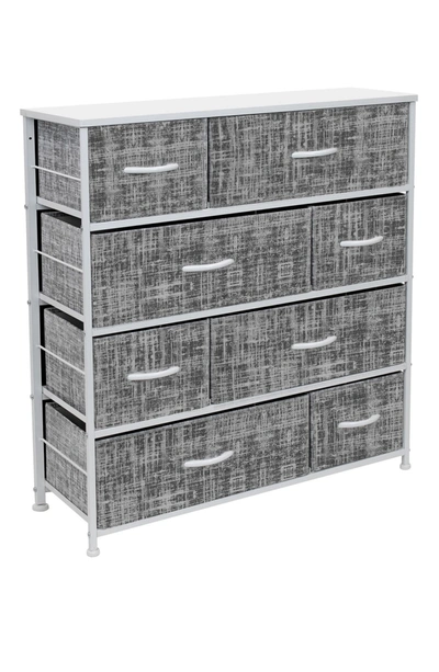 Sorbus 8-drawer Chest Dresser In Grey White