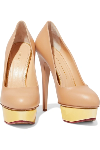 Charlotte Olympia Dolly Suede Platform Pumps In Sand