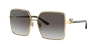 Dolce & Gabbana Dg2279 Square-frame Metal Sunglasses In Light Grey Gradient Black
