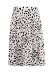 BURBERRY LADIES DALMATIAN PRINT CREPE PLEATED SKIRT, BRAND SIZE 12 (US SIZE 10)