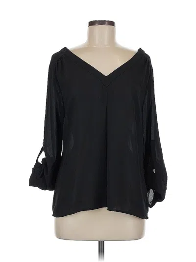 Pre-owned 41hawthorn 3/4 Sleeve Blouse In Black