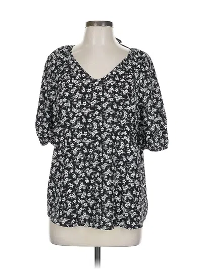 Pre-owned 41hawthorn 3/4 Sleeve Blouse In Black