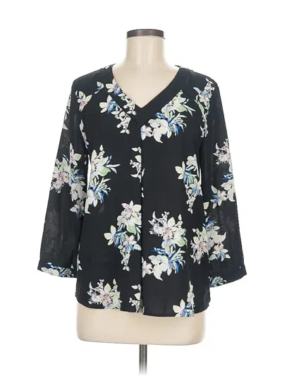 Pre-owned 41hawthorn 3/4 Sleeve Blouse In Black