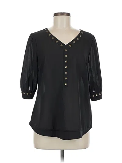 Pre-owned 41hawthorn 3/4 Sleeve Blouse In Black