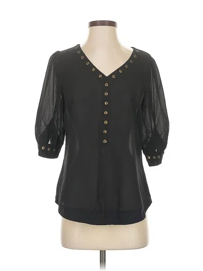 Pre-owned 41hawthorn 3/4 Sleeve Blouse In Black