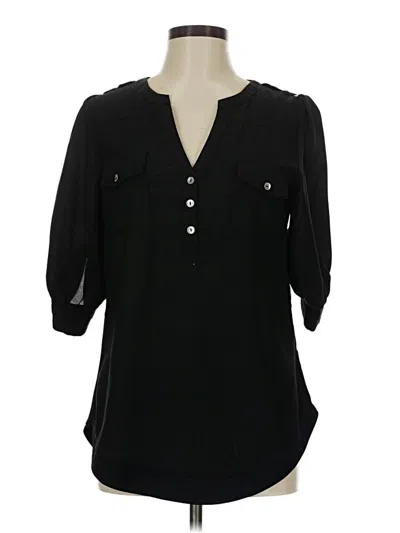 Pre-owned 41hawthorn 3/4 Sleeve Blouse In Black