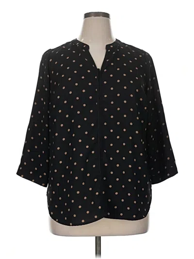 Pre-owned 41hawthorn 3/4 Sleeve Blouse In Black