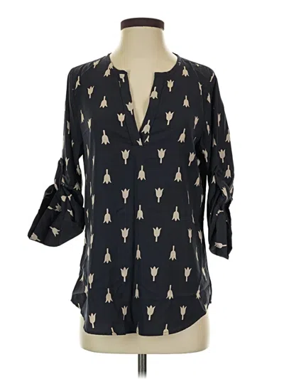 Pre-owned 41hawthorn 3/4 Sleeve Blouse In Black