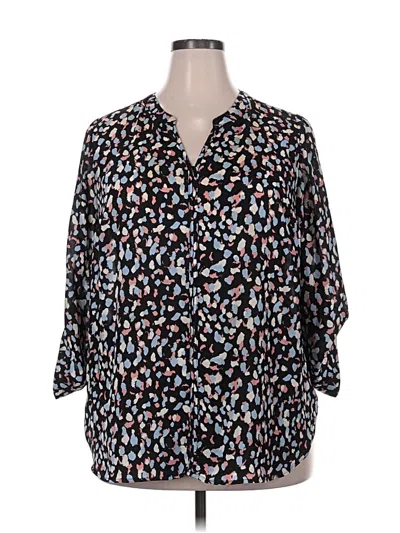 Pre-owned 41hawthorn 3/4 Sleeve Blouse In Black