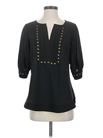 Pre-owned 41hawthorn 3/4 Sleeve Blouse In Black