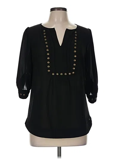 Pre-owned 41hawthorn 3/4 Sleeve Blouse In Black