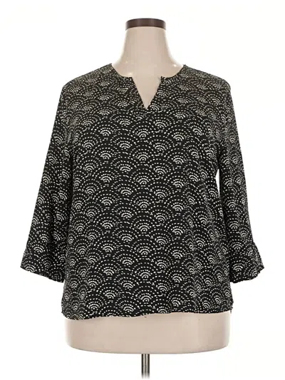 Pre-owned 41hawthorn 3/4 Sleeve Blouse In Black
