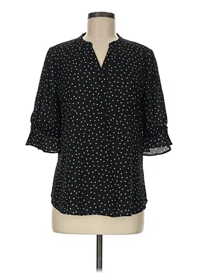 Pre-owned 41hawthorn 3/4 Sleeve Blouse In Black