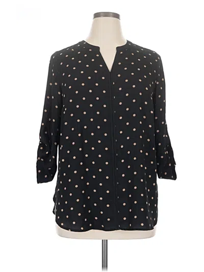 Pre-owned 41hawthorn 3/4 Sleeve Blouse In Black