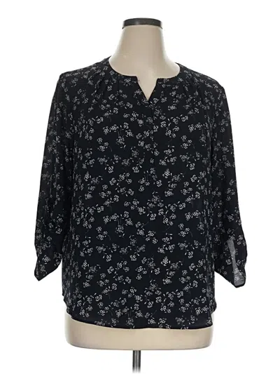 Pre-owned 41hawthorn 3/4 Sleeve Blouse In Black