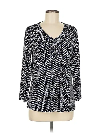 Pre-owned 41hawthorn 3/4 Sleeve Blouse In Blue