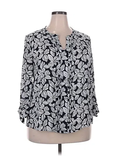 Pre-owned 41hawthorn 3/4 Sleeve Blouse In Blue