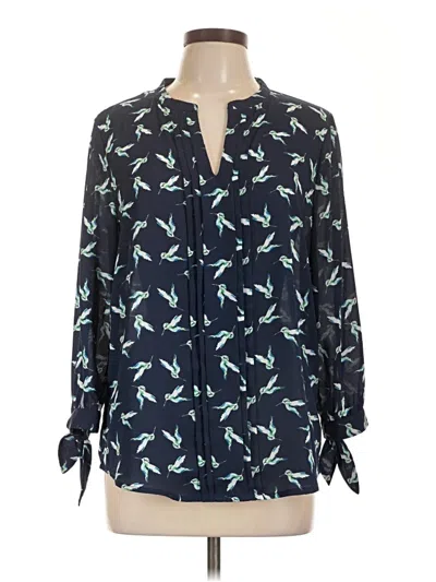 Pre-owned 41hawthorn 3/4 Sleeve Blouse In Blue