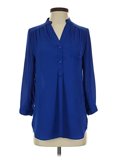 Pre-owned 41hawthorn 3/4 Sleeve Blouse In Blue