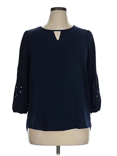 Pre-owned 41hawthorn 3/4 Sleeve Blouse In Blue