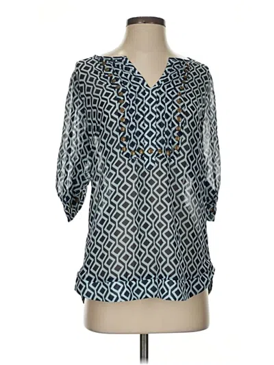 Pre-owned 41hawthorn 3/4 Sleeve Blouse In Blue