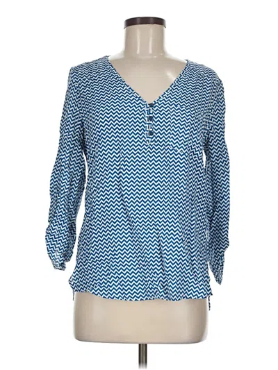 Pre-owned 41hawthorn 3/4 Sleeve Blouse In Blue