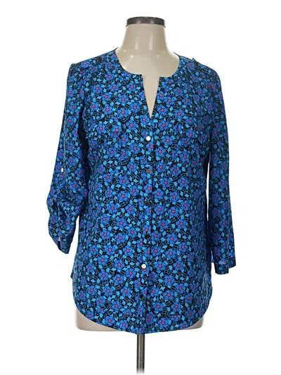 Pre-owned 41hawthorn 3/4 Sleeve Blouse In Blue