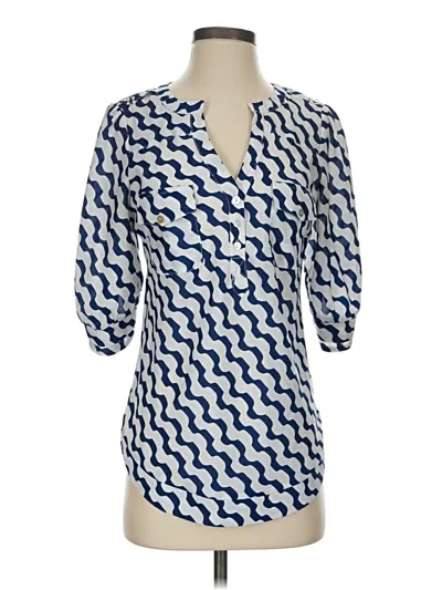 Pre-owned 41hawthorn 3/4 Sleeve Blouse In Blue