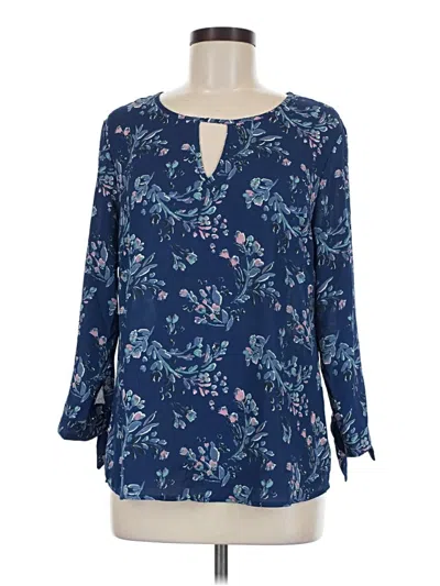 Pre-owned 41hawthorn 3/4 Sleeve Blouse In Blue