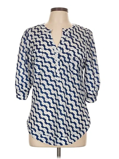 Pre-owned 41hawthorn 3/4 Sleeve Blouse In Blue