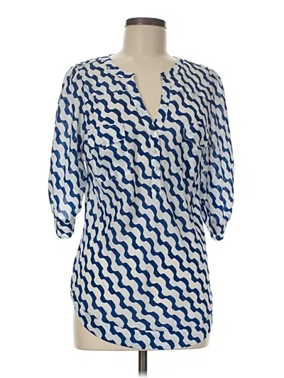 Pre-owned 41hawthorn 3/4 Sleeve Blouse In Blue