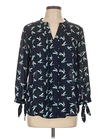 Pre-owned 41hawthorn 3/4 Sleeve Blouse In Blue