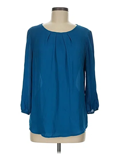 Pre-owned 41hawthorn 3/4 Sleeve Blouse In Blue