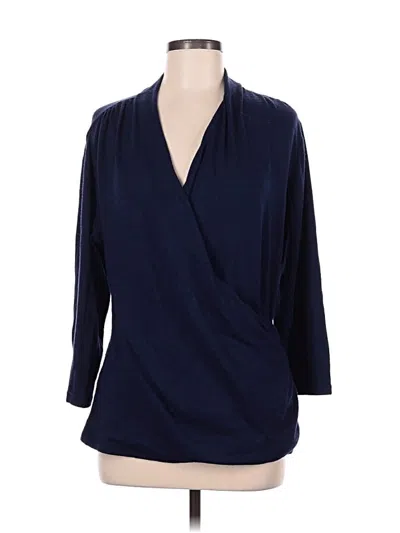 Pre-owned 41hawthorn 3/4 Sleeve Blouse In Blue