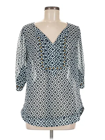 Pre-owned 41hawthorn 3/4 Sleeve Blouse In Blue