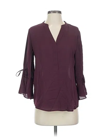 Pre-owned 41hawthorn 3/4 Sleeve Blouse In Burgundy