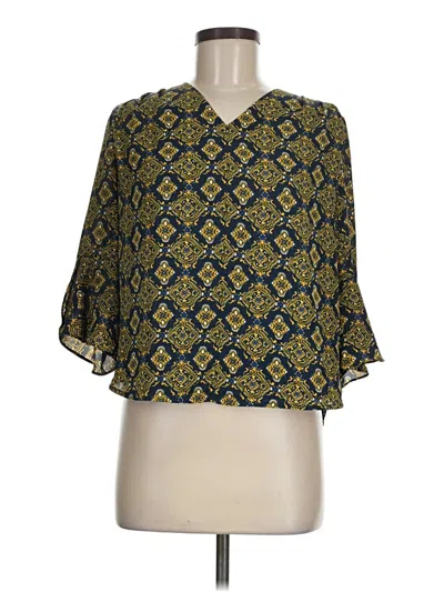 Pre-owned 41hawthorn 3/4 Sleeve Blouse In Gold