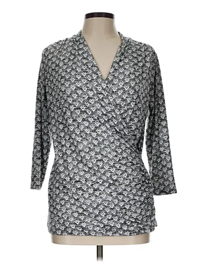 Pre-owned 41hawthorn 3/4 Sleeve Blouse In Gray