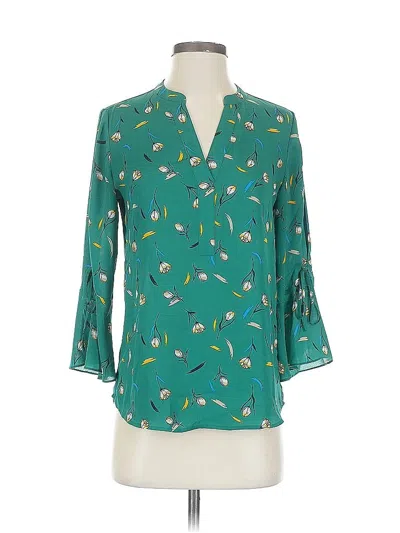 Pre-owned 41hawthorn 3/4 Sleeve Blouse In Green
