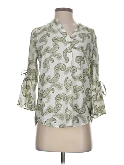 Pre-owned 41hawthorn 3/4 Sleeve Blouse In Green