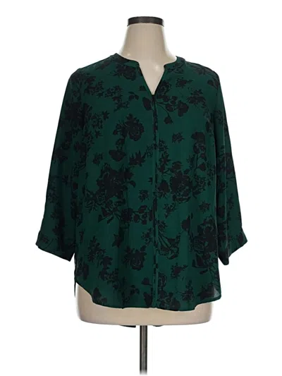 Pre-owned 41hawthorn 3/4 Sleeve Blouse In Green