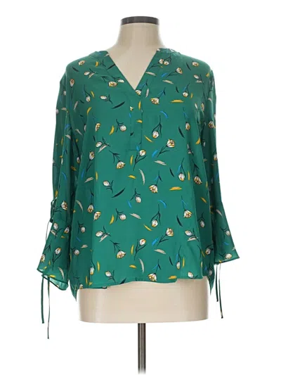 Pre-owned 41hawthorn 3/4 Sleeve Blouse In Green