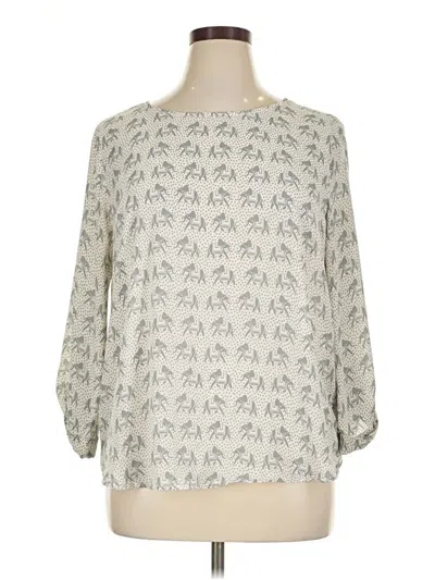 Pre-owned 41hawthorn 3/4 Sleeve Blouse In Ivory